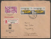 Switzerland 1941 Registeredcover bearing  10c Mobile PO x 2 plus 10c Landscapes tete-beche pair with Bern cancels