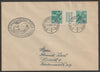 Switzerland 1946 cover bearing 5c Landscapes tete-beche pair with special Sechselauten cancel
