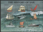 Grenada 1998 The History of Sail perf sheet containing 9 values unmounted mint