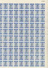 Northern Rhodesia 1951-68 Railway Parcel stamp 2d (small numeral) overprinted EP (Pemba) in complete sheet of 120 with sheet number