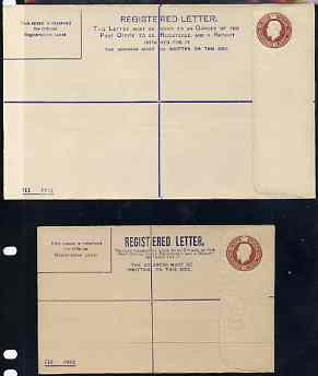 Great Britain 1911c KG5,3d reg envelopes sizes G & H unused and very fine