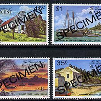 St Vincent - Grenadines 1976 Union Island #1 set of 4 opt'd Specimen unmounted mint, as SG 74-77