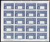 Liberia 1952 Ashmun 50c blue imperf proof sheet of 20 of frame only in issued colour unmounted mint as SG 722
