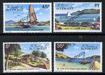 St Vincent - Grenadines 1977 Canouan Island #1 set of 4 opt'd Specimen unmounted mint, as SG 106-109