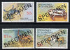 St Vincent - Grenadines 1977 Crustaceans set of 4 opt'd Specimen unmounted mint, as SG 96-99