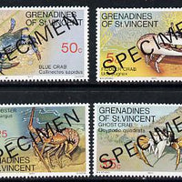St Vincent - Grenadines 1977 Crustaceans set of 4 opt'd Specimen unmounted mint, as SG 96-99