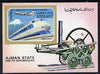 Ajman 1972 Locomotives (with Jumbo 747) imperf m/sheet (Mi BL 402) unmounted mint