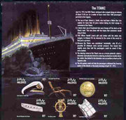 Maldive Islands 1998 RMS Titanic Commemoration perf sheetlet containing set of 6 values unmounted mint SG 5282-87