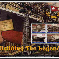 Madagascar 1998 RMS Titanic - Building the Legend perf sheetlet containing 4 values unmounted mint. Note this item is privately produced and is offered purely on its thematic appeal