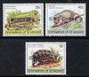 St Vincent - Grenadines 1979 Wildlife set of 3 (Iguana, Opossum & Tortoise) opt'd Specimen unmounted mint, as SG 149-51
