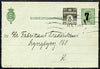 Denmark 1921 3ore plus 7/5ore postal stationery card locally used