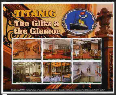 Madagascar 1998 RMS Titanic - The Glitz & Glamour perf sheetlet containing 6 values unmounted mint. Note this item is privately produced and is offered purely on its thematic appeal
