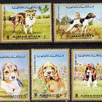 Ajman 1972 Dogs perf set of 5 unmounted mint (Mi 1538-41)