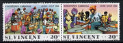 St Vincent 1980 Kingston Carnival se-tenant pair opt'd Specimen unmounted mint, as SG 638a
