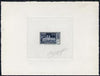 French Morocco 1950 New Hospital 15f die proof in indigo on sunken card signed by Dufresne, the engraver