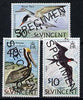 St Vincent 1974 Birds set of 3 opt'd Specimen unmounted mint, as SG 396-98