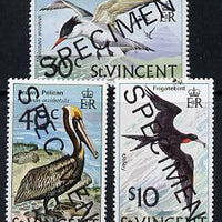 St Vincent 1974 Birds set of 3 opt'd Specimen unmounted mint, as SG 396-98