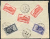 Reunion 1936 part cover bearing 10c, 15c & 3 x 50c tied POINTERAS