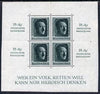 Germany 1937 Hitler’s Culture Fund m/sheet, poor gum and roulette split at top but looks okay, MS 637 cat £48