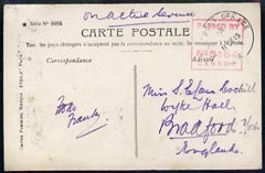 Great Britain 1915 KG5 OAS postcard FPO cancel addressed to Bradford with censor mark, fine
