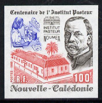 New Caledonia 1988 100f Pasteur Institute imperf from limited printing, as SG 847*