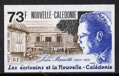 New Caledonia 1988 Jean Mariotti (Writer) 73f (Airmail) imperf from limited printing, as SG 849*