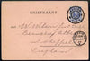 Netherlands 1897 Aug 16, postcard to England bearing 1891 5c blue well tied Haarlem cds, fine