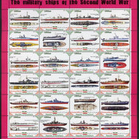 Somaliland 2011 Military Ships of WW2 #1 perf sheetlet containing 24 values unmounted mint