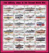 Somaliland 2011 Military Ships of WW2 #1 perf sheetlet containing 24 values unmounted mint
