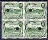 Peru 1938 Pictorial 50c (Port of Iquitos) perforated proof block of 4 in near issued colour each stamp with Waterlow’s security puncture