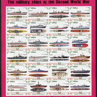 Somaliland 2011 Military Ships of WW2 #1 imperf sheetlet containing 24 values unmounted mint