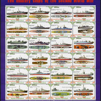 Somaliland 2011 Military Ships of WW2 #2 perf sheetlet containing 24 values unmounted mint