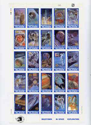 Marshall Islands 1989 Space Achievements complete set of 25 unmounted mint