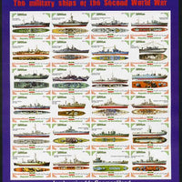 Somaliland 2011 Military Ships of WW2 #2 imperf sheetlet containing 24 values unmounted mint