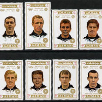 Ajman 1971 Olympic Footballers set of 8 unmounted mint (Mi 1237-44)