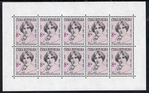 Czech Republic 1996 Europa - Famous Women - Ema Destinnova (singer) perf sheetlet of 10 values, unmounted mint, SG 130