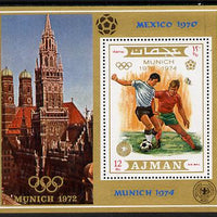 Ajman 1971 Olympic Footballers m/sheet unmounted mint (Mi BL 337A)