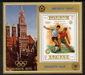 Ajman 1971 Olympic Footballers m/sheet unmounted mint (Mi BL 337A)