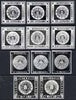 Uruguay 11 different photographic prints, twice stamp size, from Sperati's own negatives comprising 1856 (3), 1858 (2), 1859 (6), all with special h/stamp on back, a superb reference