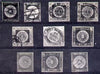 Uruguay 10 photographic prints from Sperati's own negatives of finished reproductions, nine with special h/stamp on back
