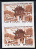 Vietnam 1984 Gateway 1d from Liberation of Hanoi imperf proof pair on ungummed paper, as SG 740