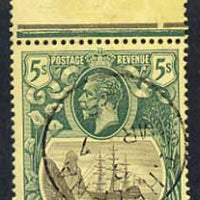 St Helena 1922-37 KG5 Badge MCA 5s fine used marginal with clean cds cancel, SG95