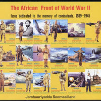 Somaliland 2011 The African Front of World War II #1 imperf sheetlet containing 18 values unmounted mint