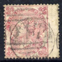 Great Britain 1862-64 QV 3d pale-carmine rose wing margin with light cancels, SG77