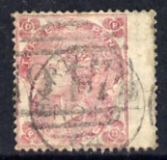 Great Britain 1862-64 QV 3d pale-carmine rose wing margin with light cancels, SG77