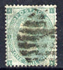 Great Britain 1862-64 QV 1s green plate 2 good colour but short perf, used SG90