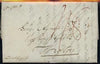 Great Britain 1837 pre-stamp Edinburgh to Wigton rated 1/8 endorsed 'pp'd' and 'double only' in m/s