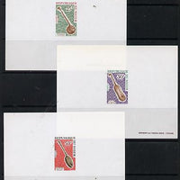 Niger Republic 1971 Instruments unmounted mint set of 3 deluxe imperforate miniature sheets