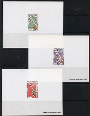 Niger Republic 1971 Instruments unmounted mint set of 3 deluxe imperforate miniature sheets