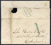 Great Britain 1829 pre-stamp wrapper Leith to Edinburgh